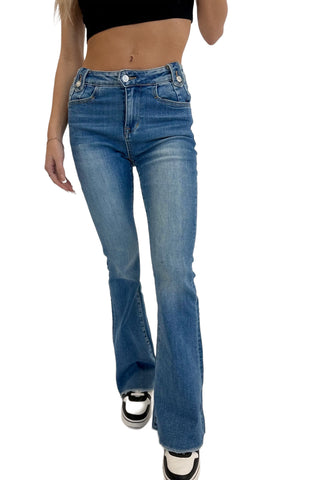 Evangeline High Rise Flare Jeans