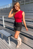 Saturdays High Rise Mini Skirt Black