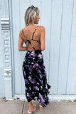 Rory Midi Dress Black/Floral- FINAL SALE