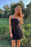 Little Black Fringe Mini Dress- FINAL SALE