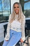 Roya Crochet Sweater Ivory