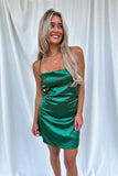 Emilia Emerald Green Cowl Neck Dress