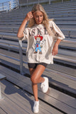 Huskers Graphic Tee Oatmeal