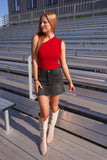 Saturdays High Rise Mini Skirt Black
