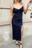 Sequin Cutout Dress Night Sky- FINAL SALE