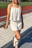 Spirit Denim Mini Skirt Oatmeal