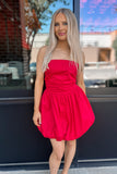 Berry Red Mini Bubble Dress