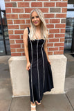 NYC Linen Dress Black/White
