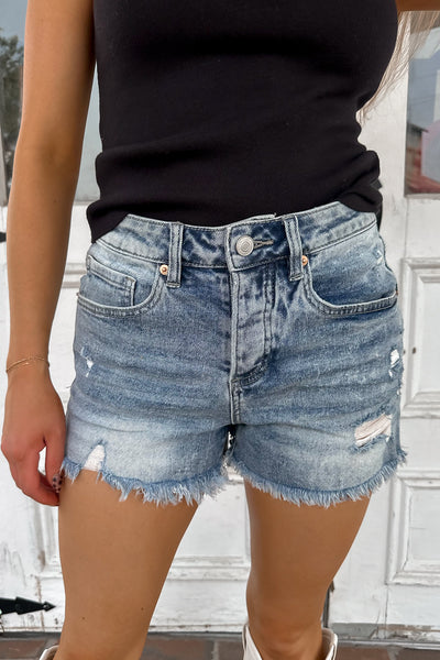 Cool Blue Denim Shorts