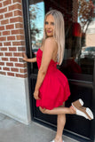 Berry Red Mini Bubble Dress
