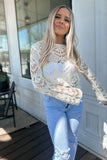 Roya Crochet Sweater Ivory