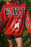 Huskers Crew Red/Black