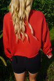 Go Big Red Patches Long Sleeve Red/White