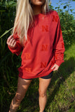 All “N” Nebraska Crew Red
