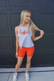 Huskers Racer Back Tank Grey/Red