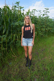 GBR Racer Back Tank Black/Red