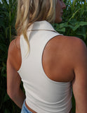Vintage Collared “N” Top Cream