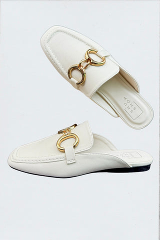 Andromeda loafer slide- Off White