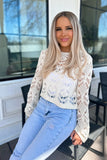 Roya Crochet Sweater Ivory