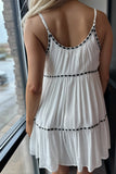 Ali Tiered Romper White/Black