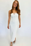 Caymen Knit Midi Dress White