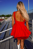 The Scarlet Bubble Mini Dress