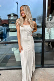 Britt Linen Dress Maxi Natural