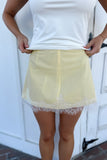 Brunch Linen Mini Skirt - Yellow