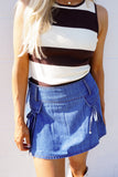 Quinn Stripe Top Brown/Cream