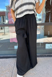 Leah Linen Pants Black