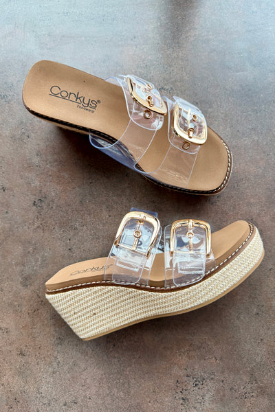 Corkys Manifest Wedge-  Clear