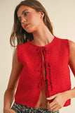 Tie Me Vest- Red