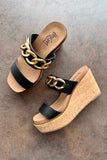 Corkey's On Vacay Wedge- Black
