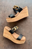 Corkey's On Vacay Wedge- Black