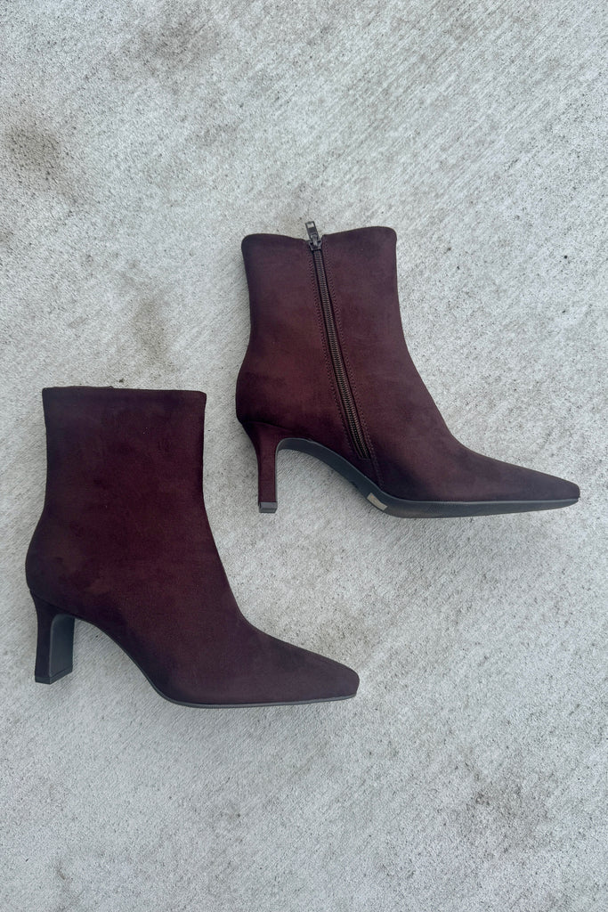 Swan Bootie- Brown Suede