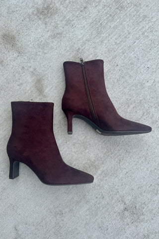 Swan Bootie- Brown Suede