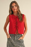 Tie Me Vest- Red