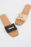 Braylo Raffia Slide- Natural
