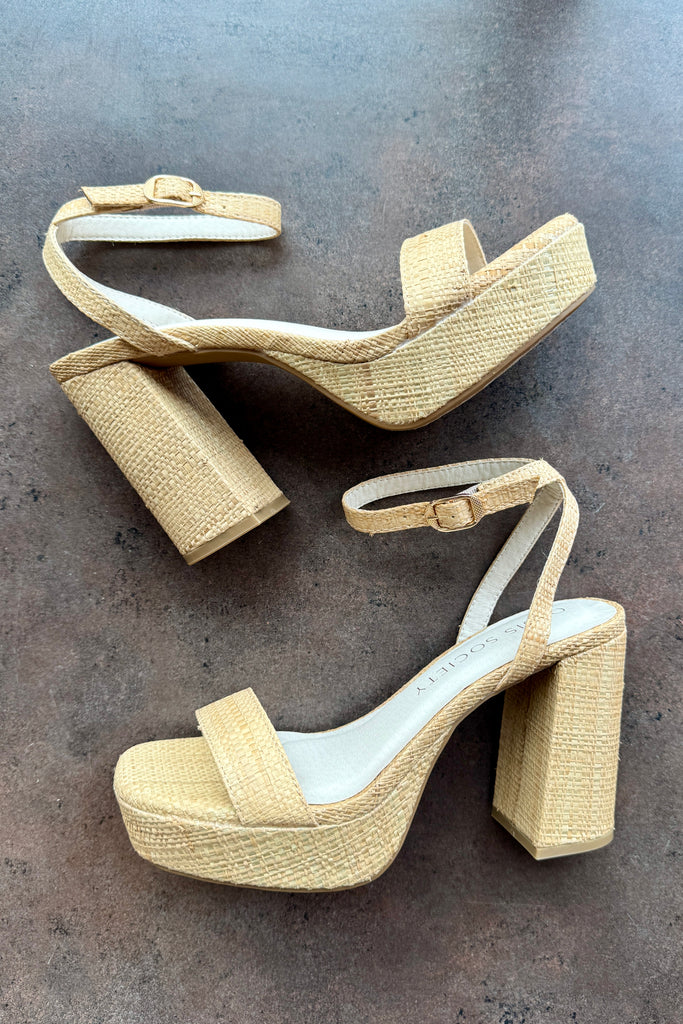 Olympia Platform Heel - Natural