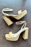 Olympia Platform Heel - Natural