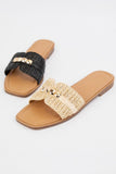 Braylo Raffia Slide- Natural