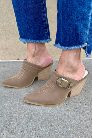 Dixie Mule- Dark Taupe