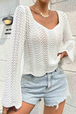 Scallop Sweater - White