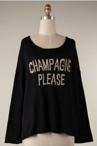 Champagne Please - Black