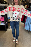 Nebraska Oversized Sweatshirt- Oatmeal