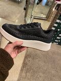 Woven Platform Sneakers- Black