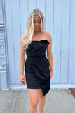 Sara Strapless Mini Dress Black