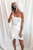 Sara Strapless Mini Dress White