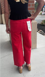 Risen Tummy Control HR Crop Jean- Scarlet Red