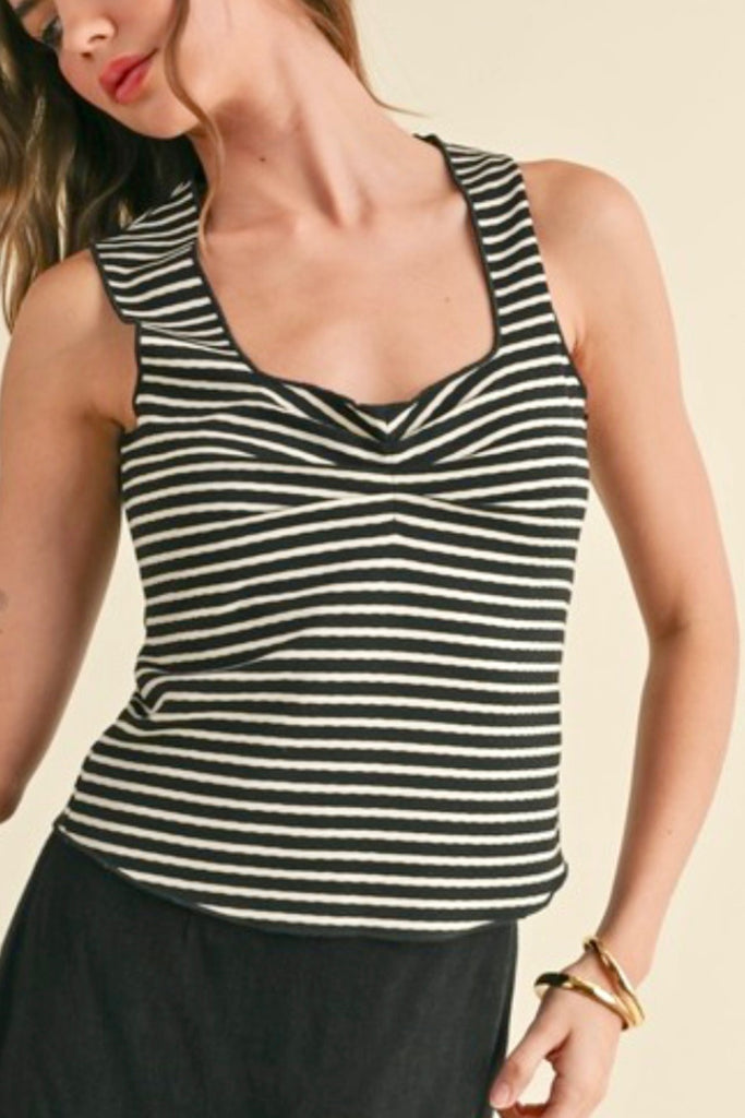 Isla Top Black/Cream